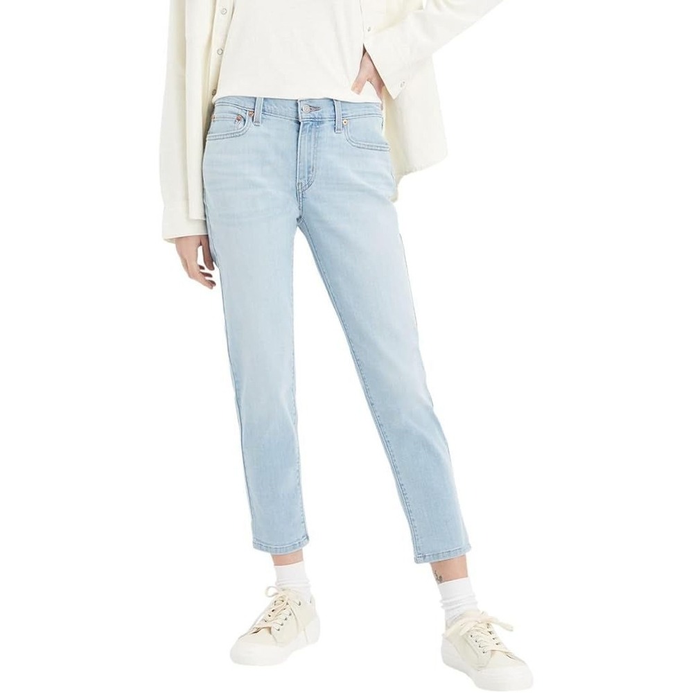 Levis Women's Mid Rise Relaxed Tapered New Boyfriend Crop Jeans - Sz 29W 27L